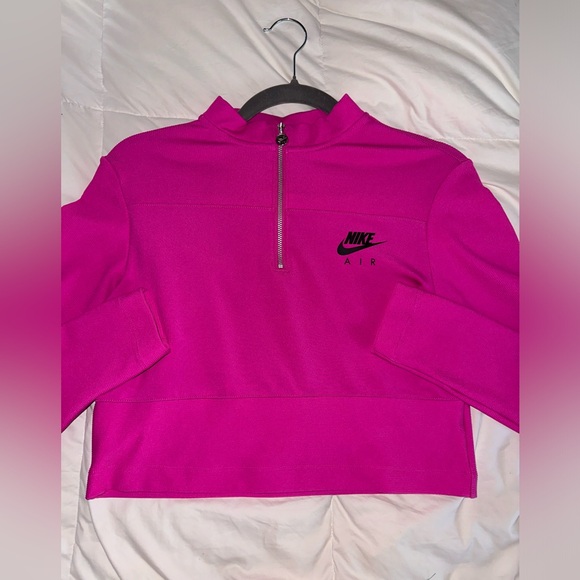 Like New! Nike Air Ribbed Cropped Quarter Zip Size L - Picture 2 of 4